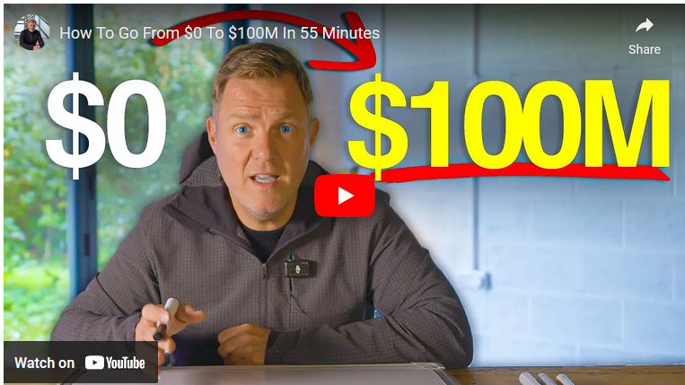 How To Go From $0 To $100M In 55 Minutes